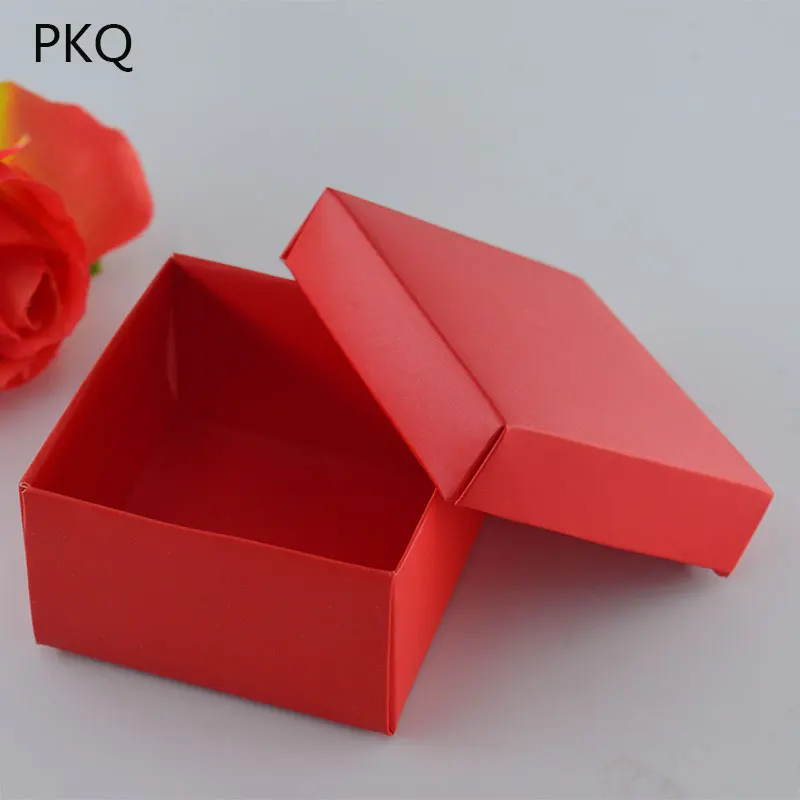 20pcs Pink Paper Box Solid Color Cardboard Packaging DIY Wedding Favor Gift Jewelry Packing Small Cookie | Дом и сад