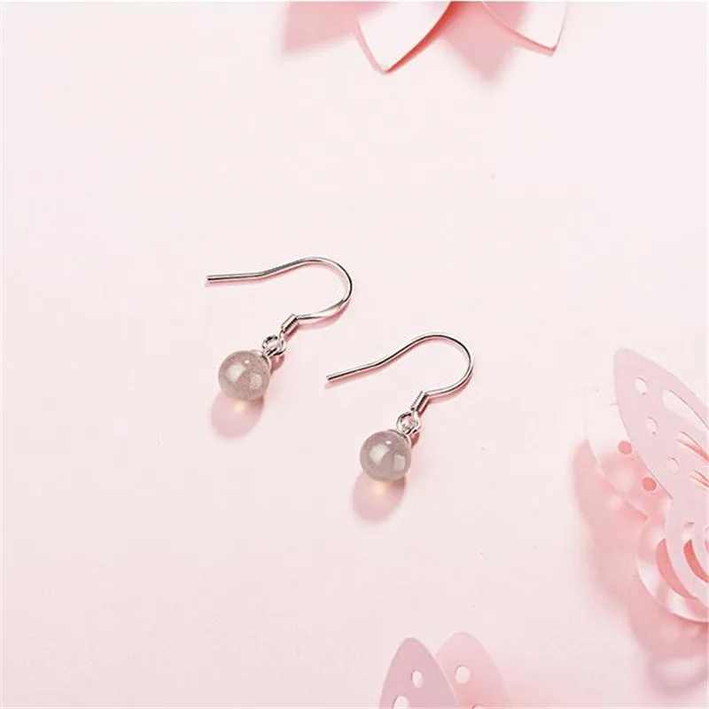 LUKENI 2018 Hot Sale Female Crystal Ball Drop Earrings For Women Jewelry Charm 925 Sterling Silver Girl Christmas Bijou | Украшения и