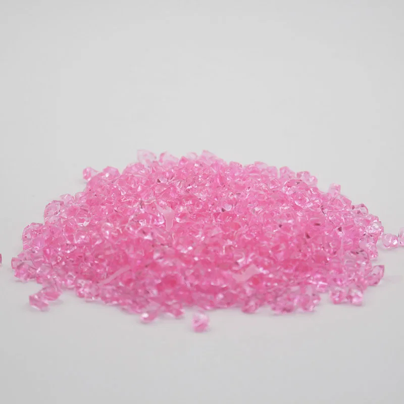 pink 6*9 мм имитация кубика льда акриловые хрустальные стразы крышка кубика льда наполнитель прозрачный лед маленький гравий - Цвет: pink