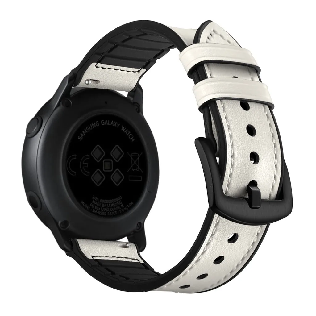 Прочный браслет для умных часов Smartband band кожаные стежки часы ремешок SmartWatch для samsung часы active 20 мм браслет