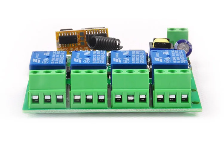 Dc5V/7 32 В пост/220 v 4 канальный Релейный WI FI переключатель 433 МГц rf получают пробежку с