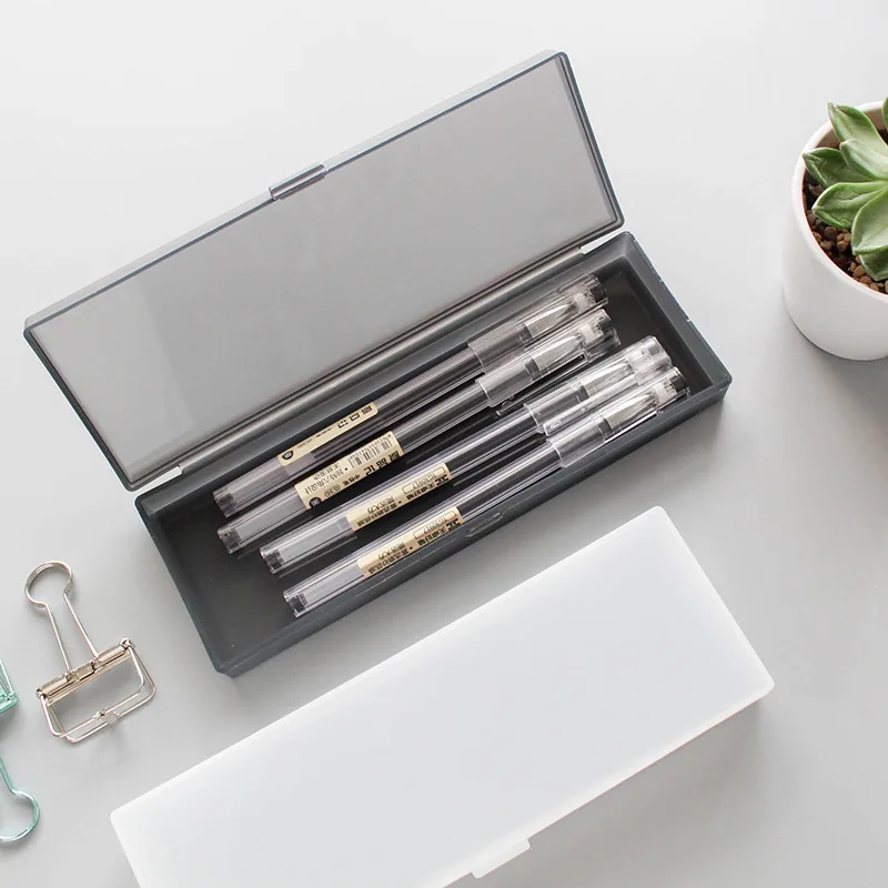 Лидер продаж симпатичный прозрачный пластиковый чехол для карандашей милый