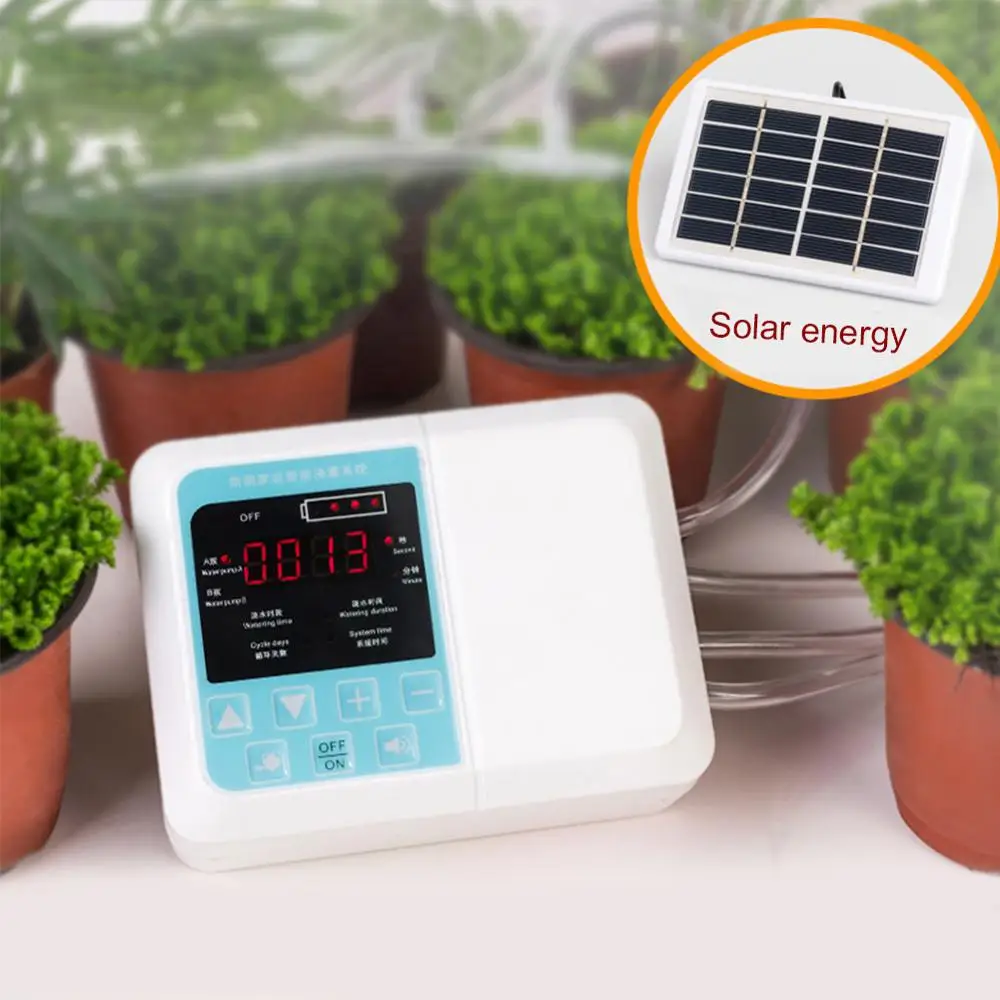 

Garden Solar Energy Automatic Watering Device Drip Irrigation Water Pump Timer System Intelligent Water Timer Garden Irrigation