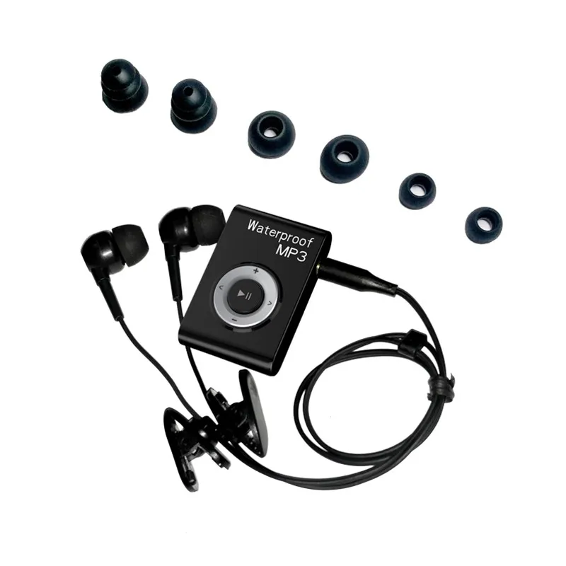 Новейший мини водонепроницаемый плавательный MP3 плеер Спортивный Бег езда MP3 Walkman Hifi Sereo Музыка MP3 плеер с FM радио клип