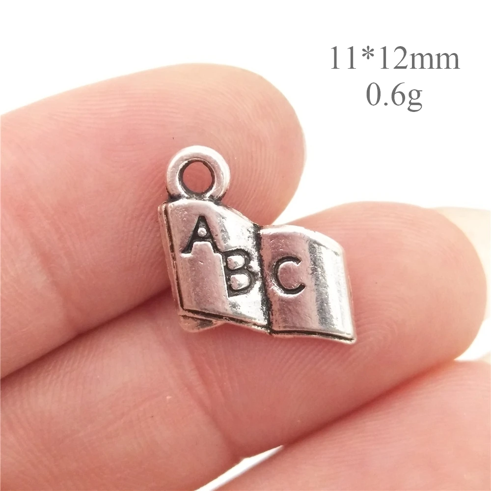 Смешанный 30 шт. антикварный посеребренный школьный Шарм с надписью мастер