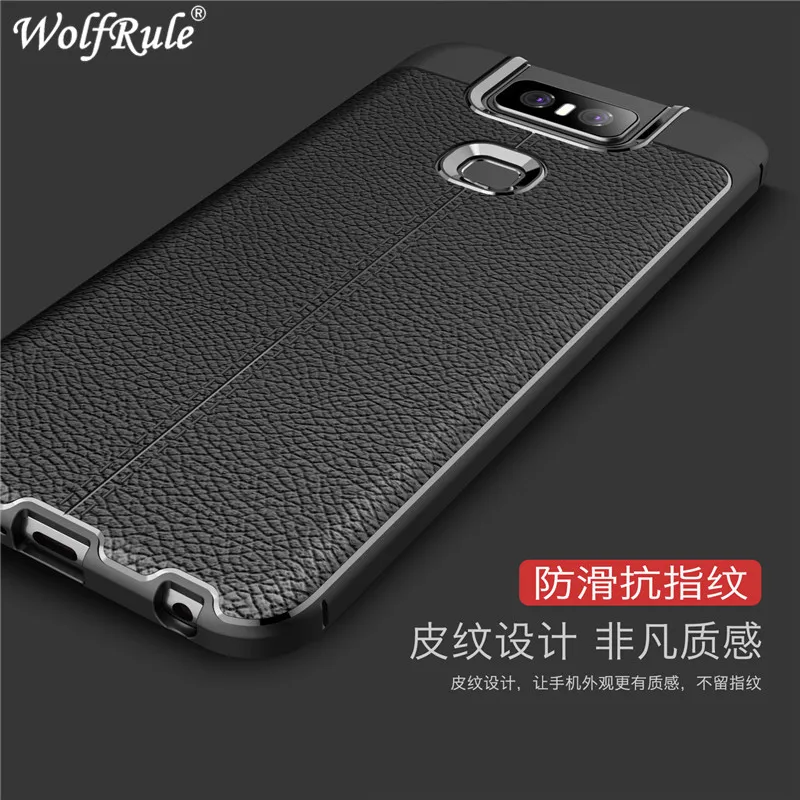 Чехол для Asus Zenfone 6 ZS630KL противоударный роскошный кожаный мягкий чехол из ТПУ 2019