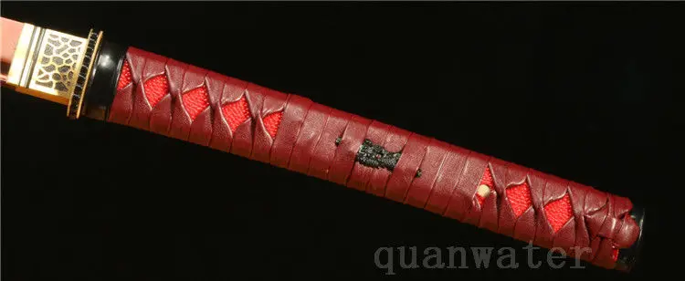 

41"1095 CARBON STEEL RED BLADE HANDMADE JAPANESE SAMURAI KATANA VERY SHARP