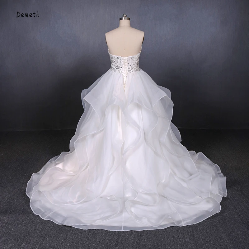 Роскошная свадебная одежда бальные платья украшенные стразами свадебные в