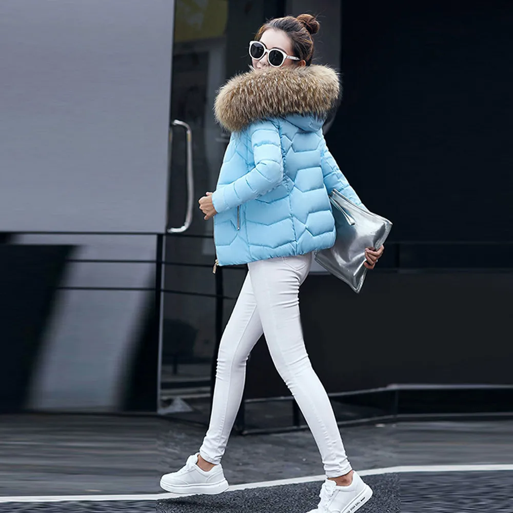 

Women Jacket Casaco Feminino Winter Korean Slim Solid Hooded Jcaket Coats Girls Fashion Thicker Winter Down Jacket Coat Overcoat