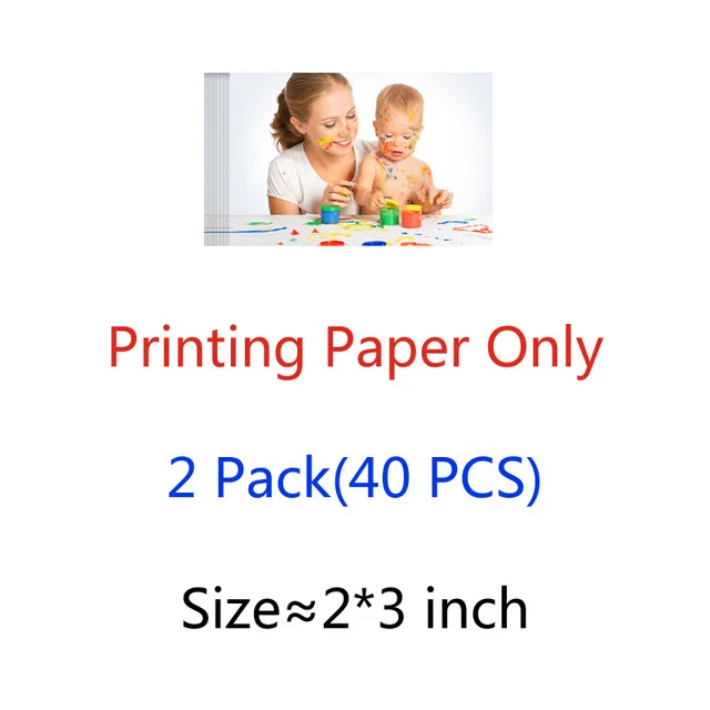 2 pack paper AR принтер 300 точек/дюйм huawei Zink портативный фотопринтер Honor Карманный принтер Bluetooth 4,1 Поддержка DIY поделиться 500 мАч - Цвет: 2 pack paper
