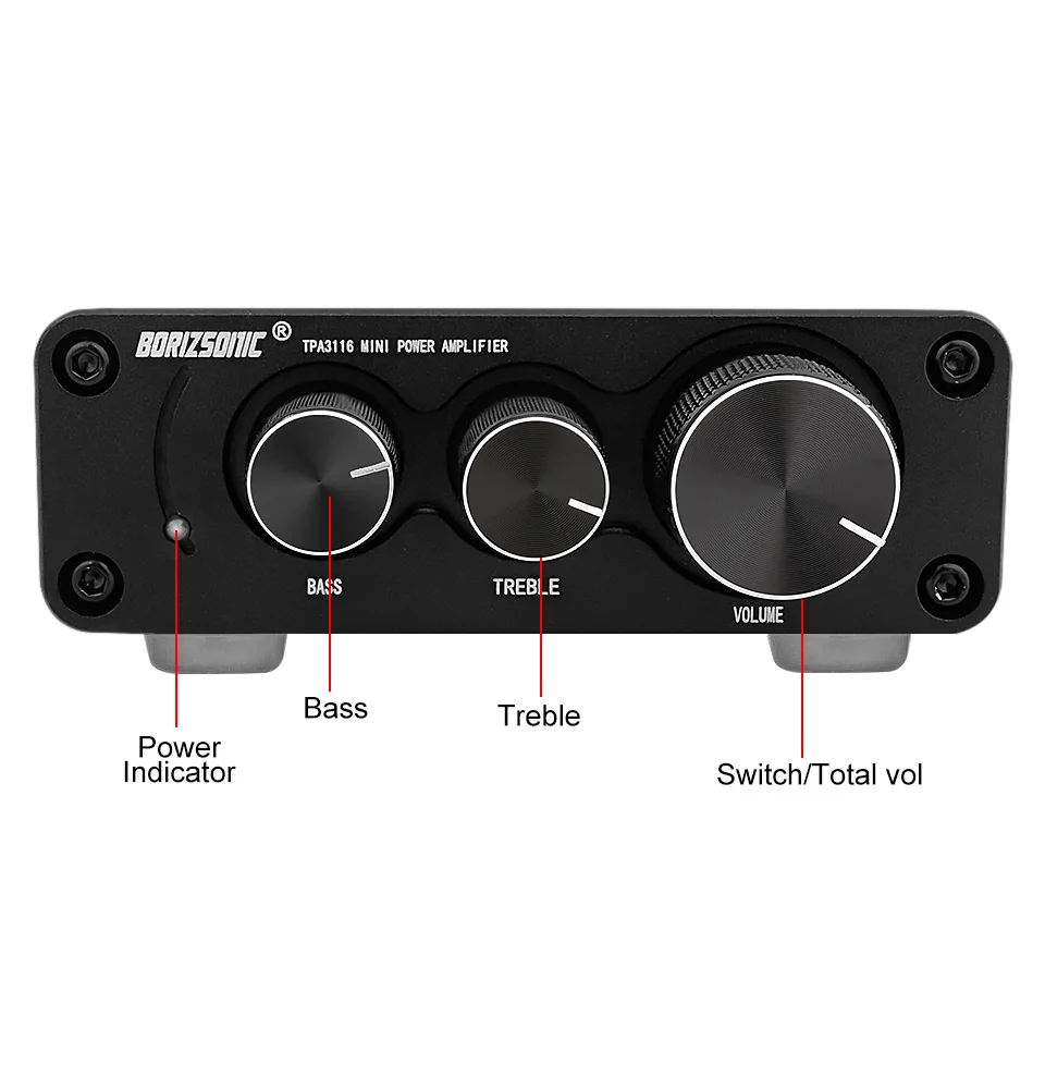 BRZHIFI HIFI мини TPA3116 Bluetooth 5,0 Мощность усилитель стерео 50 Вт* 2 ампер с высокими частотами управление НЧ для дома звуковой Театр