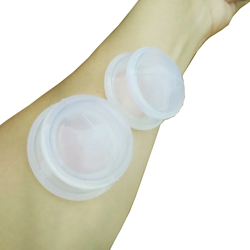Силиконовая Прозрачная Вакуумная чашка 2 шт. для очищения лица и красоты влажного