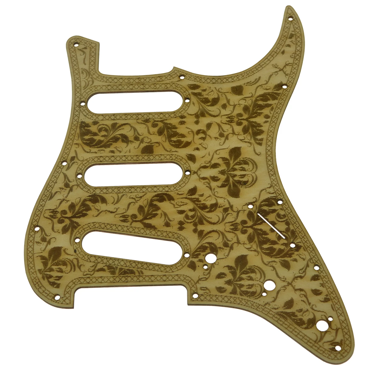 KAISH 11 Отверстие цветочный Стиль ST Страт SSS клен гитара дерева Pickguard Scrach плиты для