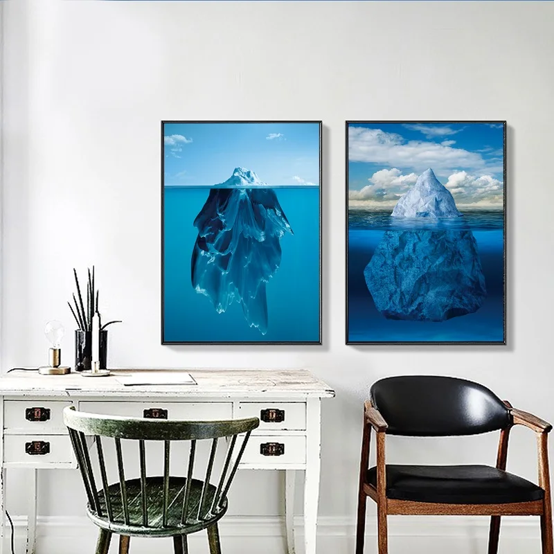 

Sea Reef Art Wall Pictures Blue Seabed Art Modern Home Decoration Nordic Posters and Prints Canvas Painting for Living Room