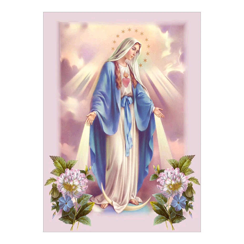 5D алмазная Diy картина ручной работы Virgin Mary вышивка крестиком для домашнего