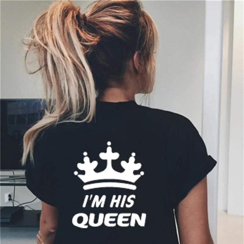Мамы, папы, сына, Семейные комплекты одежды King queen Корона принца, принцессы с принтом летняя футболка Пара Одежда