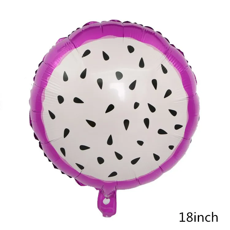 18inch Pitaya Новые фрукты овощи мультфильм арбуз/ананас/авокадо фольги воздушный шар День рождения декоративный шар для вечеринки мороженое прекрасные детские игрушки - Цвет: 18inch Pitaya