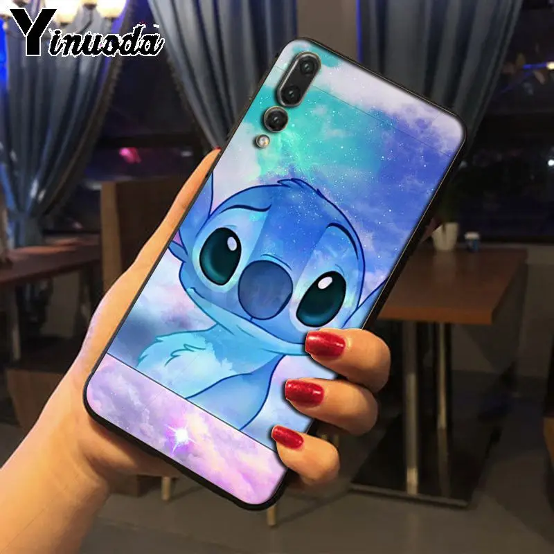 Yinuoda милый стежок Ohana черный мягкий чехол для телефона из ТПУ huawei p20 pro p20lite nova 3i mate20