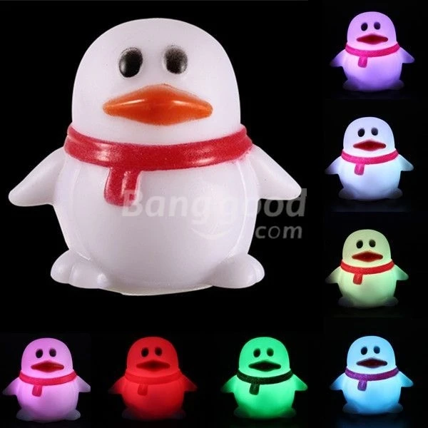BluffCreek Penguin Shape 7 Color Change Decoration LED Lamp Night Light | Лампы и освещение
