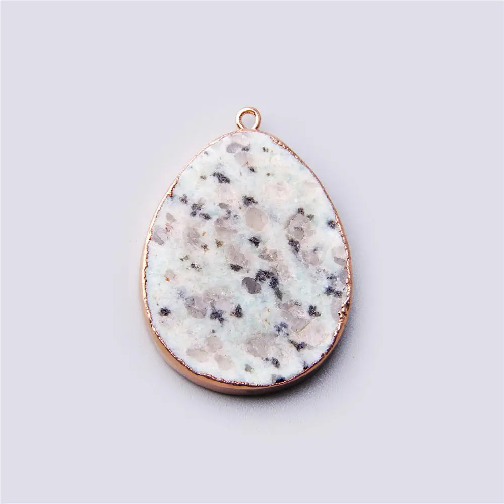 Агатовое очарование Золотого Металла Друза природного камня камень ожерелье