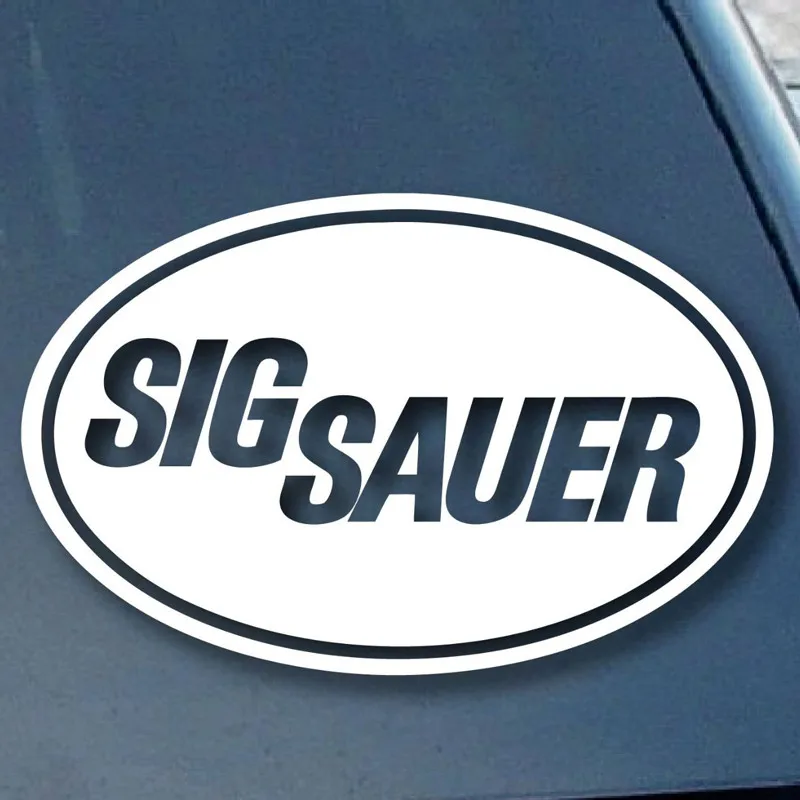 Виниловая наклейка на окно автомобиля Sig Sauer с огнестрельным оружием 5 дюймов