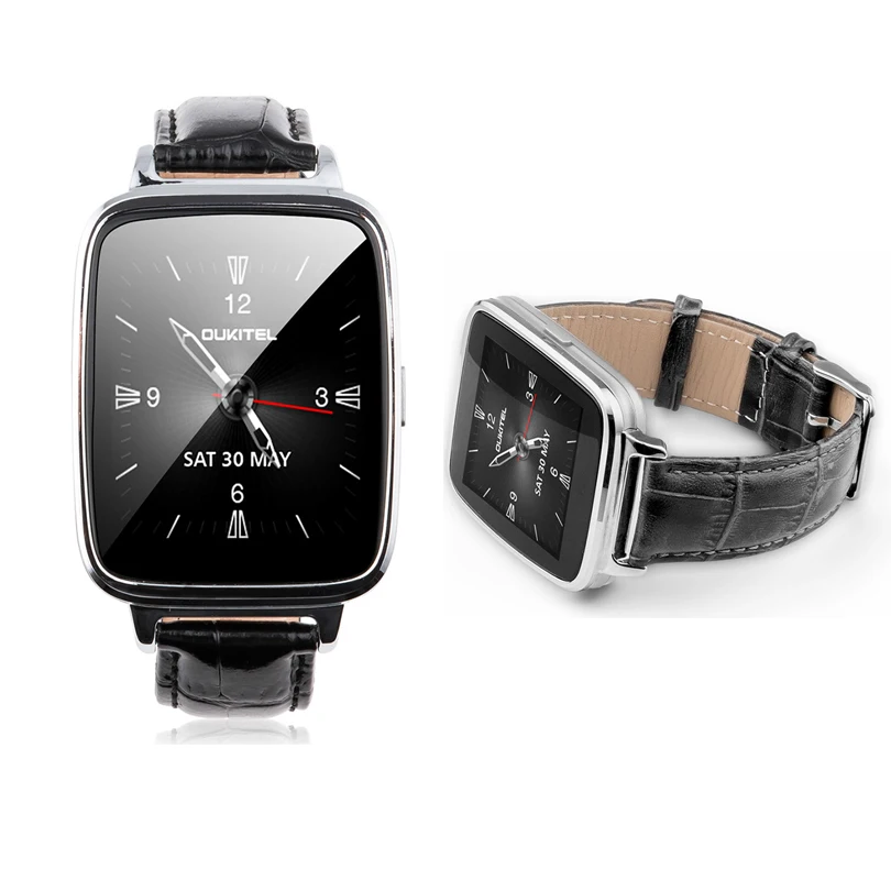 OUKITEl A28 Smart Watch Heart rate monitor 1.54 дюймов bluetooth часы Натуральная Кожа Поддержки трекер