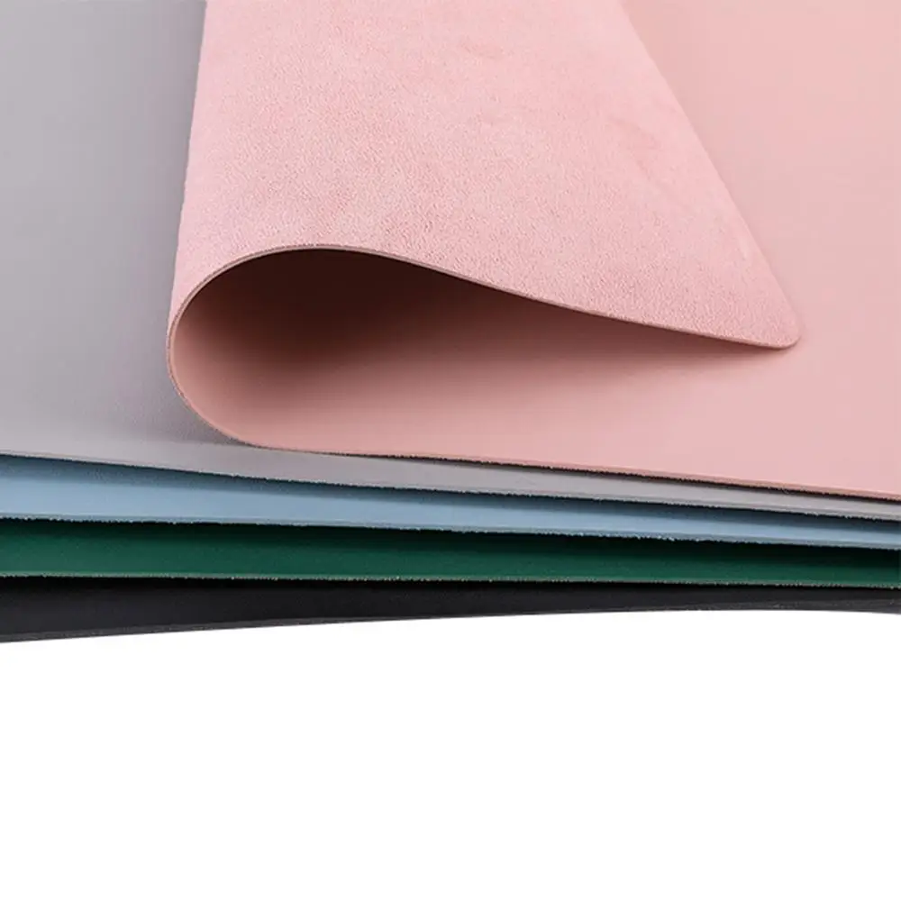 Серебряный коврик для мыши из ПУ большого размера офисный Настольный Кожаный