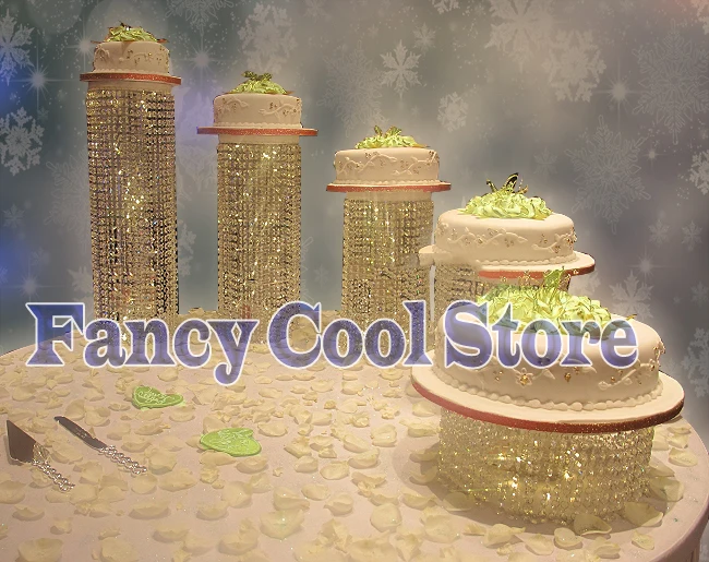 

Wedding Cake Stand Crystal 5pcs/lot wedding table centerpiece party decoratin acrylic cake Display rack wedding supplier
