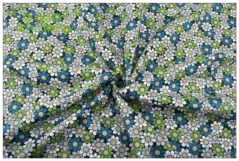 Chainho, 7 шт./лот, новая Цветочная серия саржевой хлопчатобумажной ткани, Лоскутная Ткань, сделай сам шитье стеганые жировые кварталы материал для ребенка и ребенка