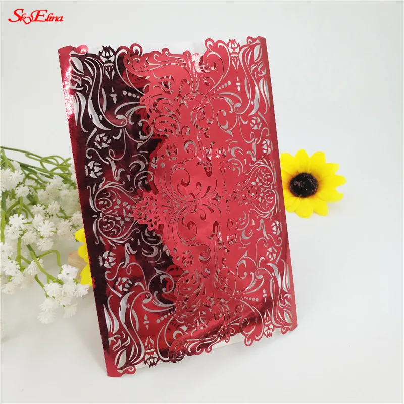 10/30 шт. свадебные пригласительные открытки с лазерной резкой приглашения