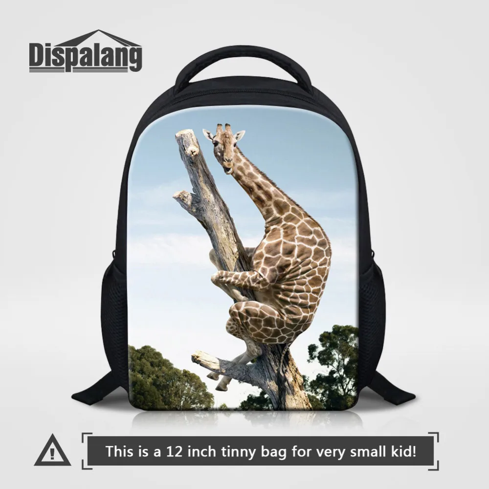 Dispalang школьные сумки для детского сада для девочек и мальчиков, милые школьные сумки с принтом жирафа, Детский рюкзак с объемным животным ма...