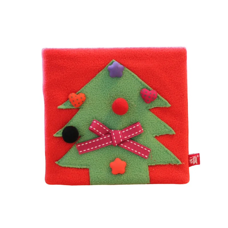 2019 Creative Felt Plush Fabric Cover Refillable Notebook Lined/Grid/Blank Diary Binder Christmas Tree Note Book Office Supplies |