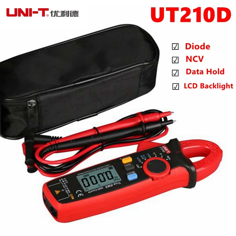 UNI-T UT210D UT210E клещи мультиметр AC2V/20 V/200 V 20A/200A Автоматический диапазон истинное