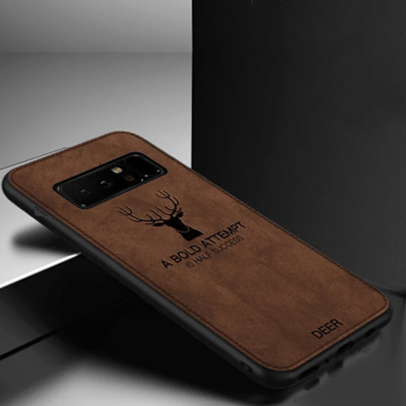 Тканевый чехол с оленем для Samsung Galaxy Note8 galaxy Note 8 полный телефона N9500 Мягкий