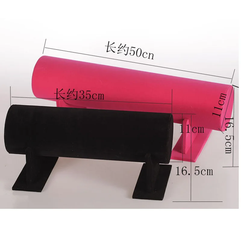 

50x11cm Rose/Balck Velvet Hair Band Headband Holder Retail Necklace Display Stand Rack