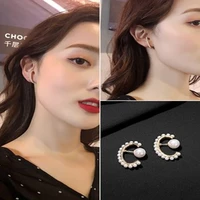 new fashion creative pearl earrings personality fashion jewelry design for women stud earrings for weddingparty