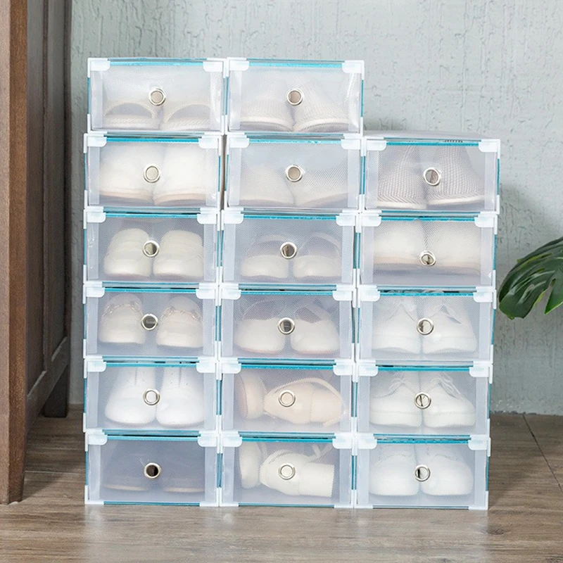 5 шт. утолщенный ящик коробка для хранения обуви прозрачный пластиковый