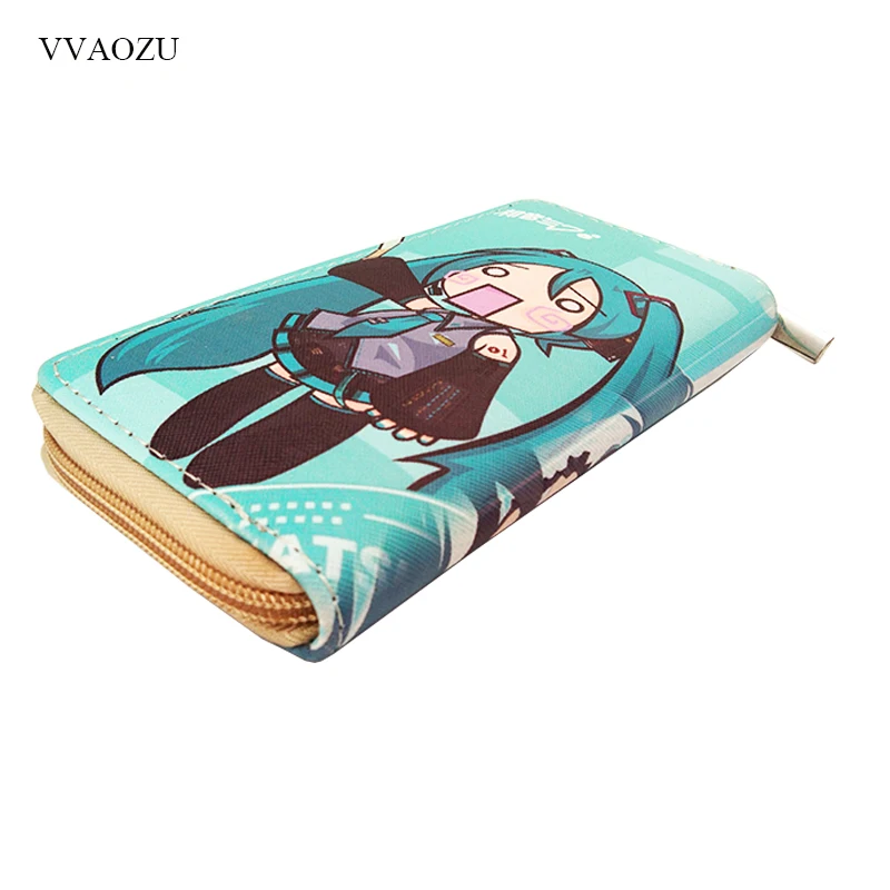 Hatsune Miku женский кошелек на молнии из искусственной кожи с героями мультфильмов VOCALOID портативный многофункциональный Длинный кошелек женский клатч Carteras