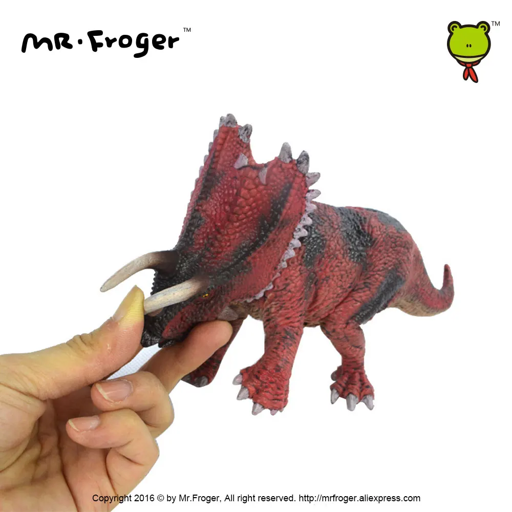 Фото Mr.Froger Styracosaurus Модель игрушечный динозавр Трицератопс Классические игрушки детские животные милые модели Коллекция Юрского периода подарки №4