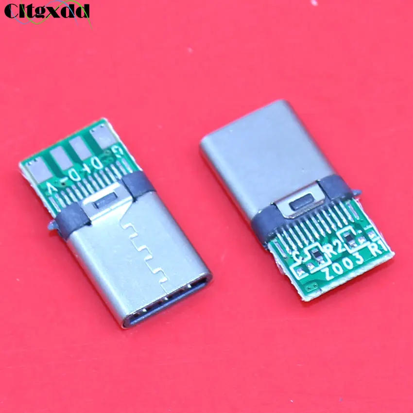 

Cltgxdd 2 ~ 10 шт. 24-контактный разъем USB 3,1 Тип C / Type-C USB-C штекер с платой ПК