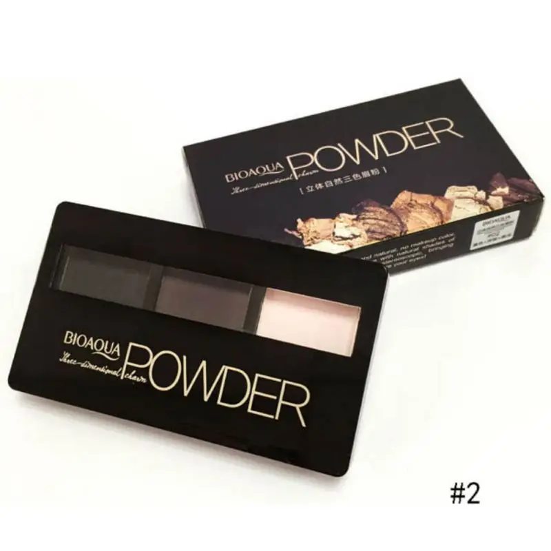 Палетка пудры для бровей водостойкий тени усилитель косметическая кисть