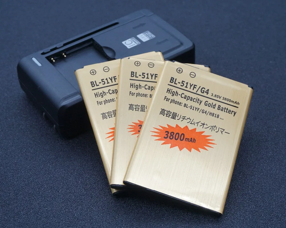 LehonS 3x3800 mAh BL-51YF Замена золотого телефона батарея + универсальное зарядное