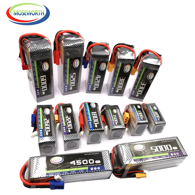 Нано RC игрушки LiPo аккумулятор 6S 22 2 V 1300 1800 2200 2600 3300 4500 6000 30C 40C 60C для