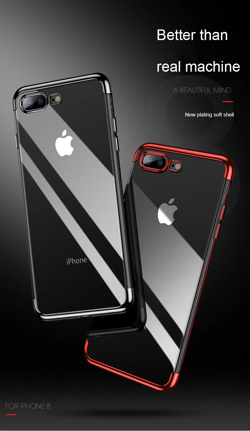 Цветным напылением, чистый мягкий чехол для iPhone 5,8 6,1 6,5 для iPhone X 10 6 S, 6, 6 Plus, 6S Plus, 7, 8, 7 Plus, 8 Plus, ультра тонкий чехол