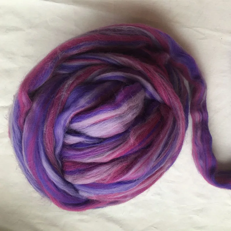 WFPFBEC смесь Мериносовой шерсти для валения Шерсть ровинг волокно 50 г 100 200 300 500 1000