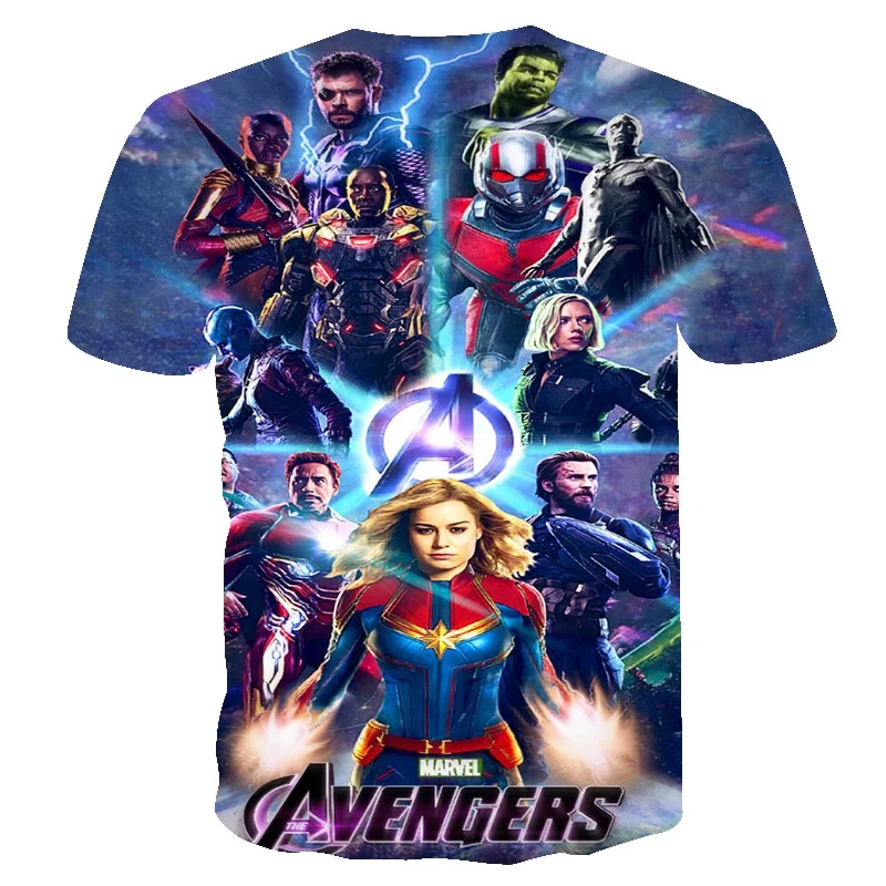 Новинка, футболка Marvel Avengers 4 final, футболка с 3d принтом супергероя Америки, футболка для косплея, Мужская Новая летняя модная футболка
