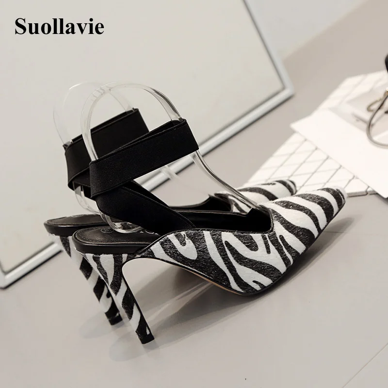 

2019 Summer Sexy Women Sandals Pointed Toe Pumps Thin Heels Dress Shoes Gladiator Ladies High Heels Fashion Wedding Party Shoes