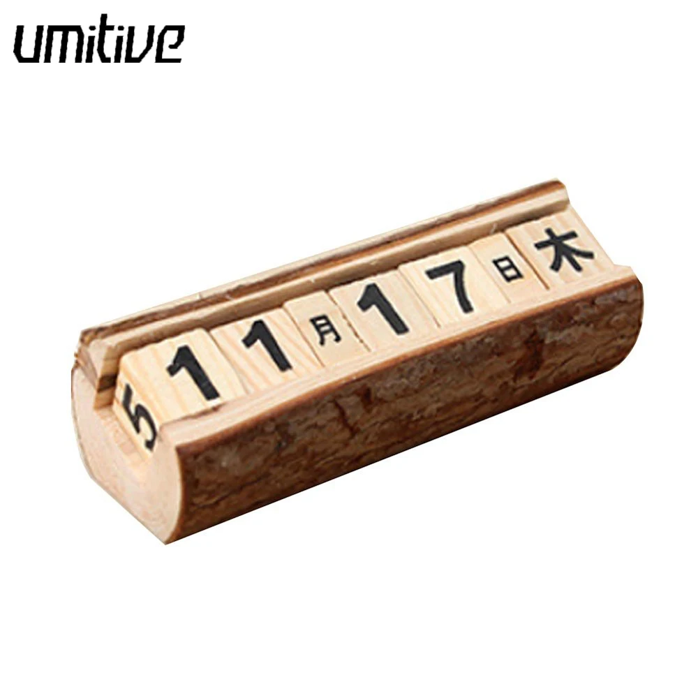 Umitive 2019 креативный деревянный вечный календарь стол органайзеры