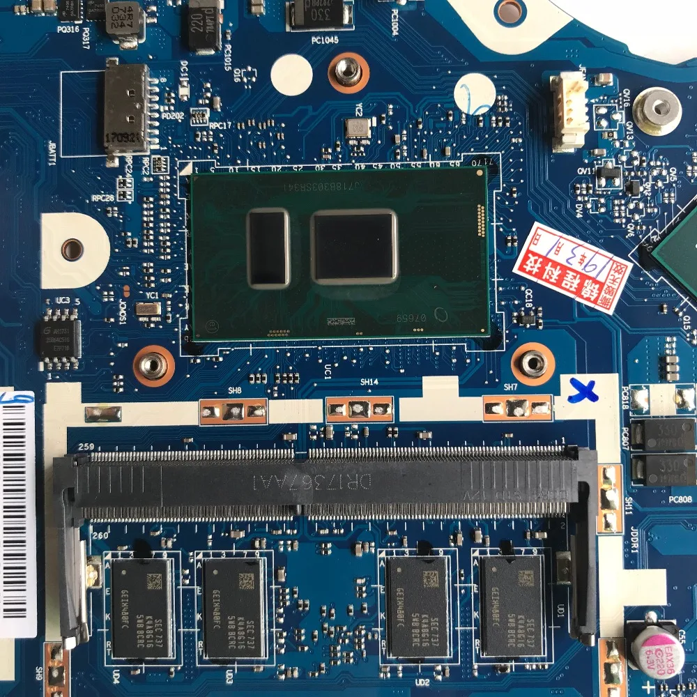 SZWXZY отлично подходит для Lenovo 320 15ISK материнская плата портативного компьютера с I7