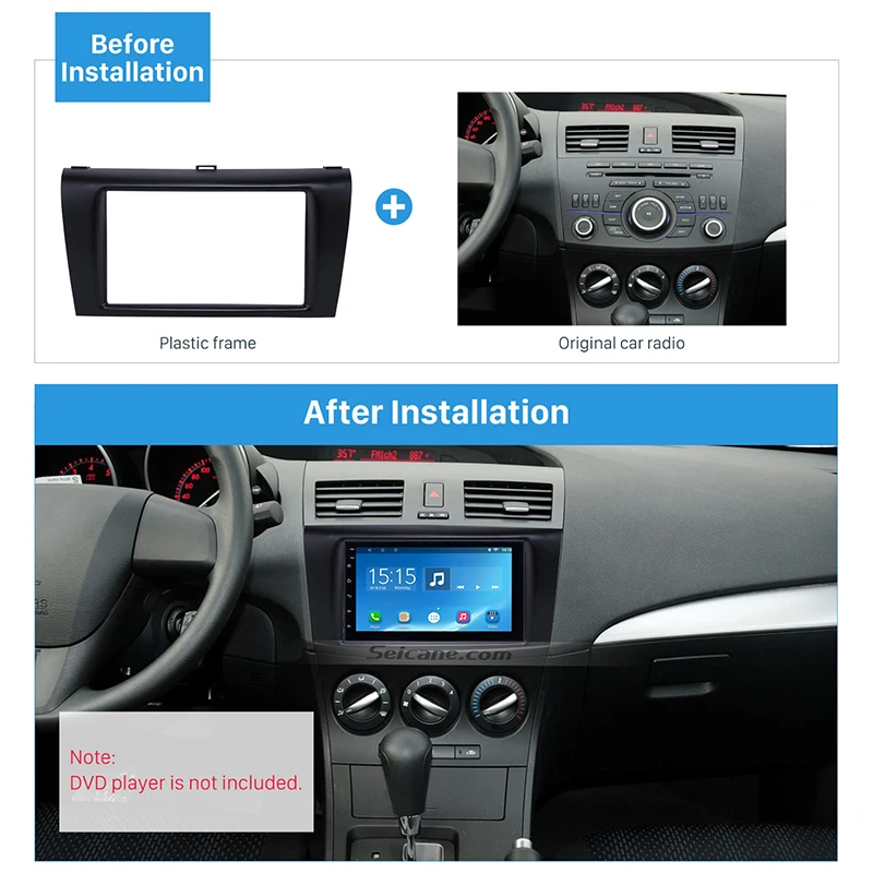 Автомобильный радиоприемник Seicane 173*98 мм 2 DIN для 2010 2013 Mazda 3 Автомобильная